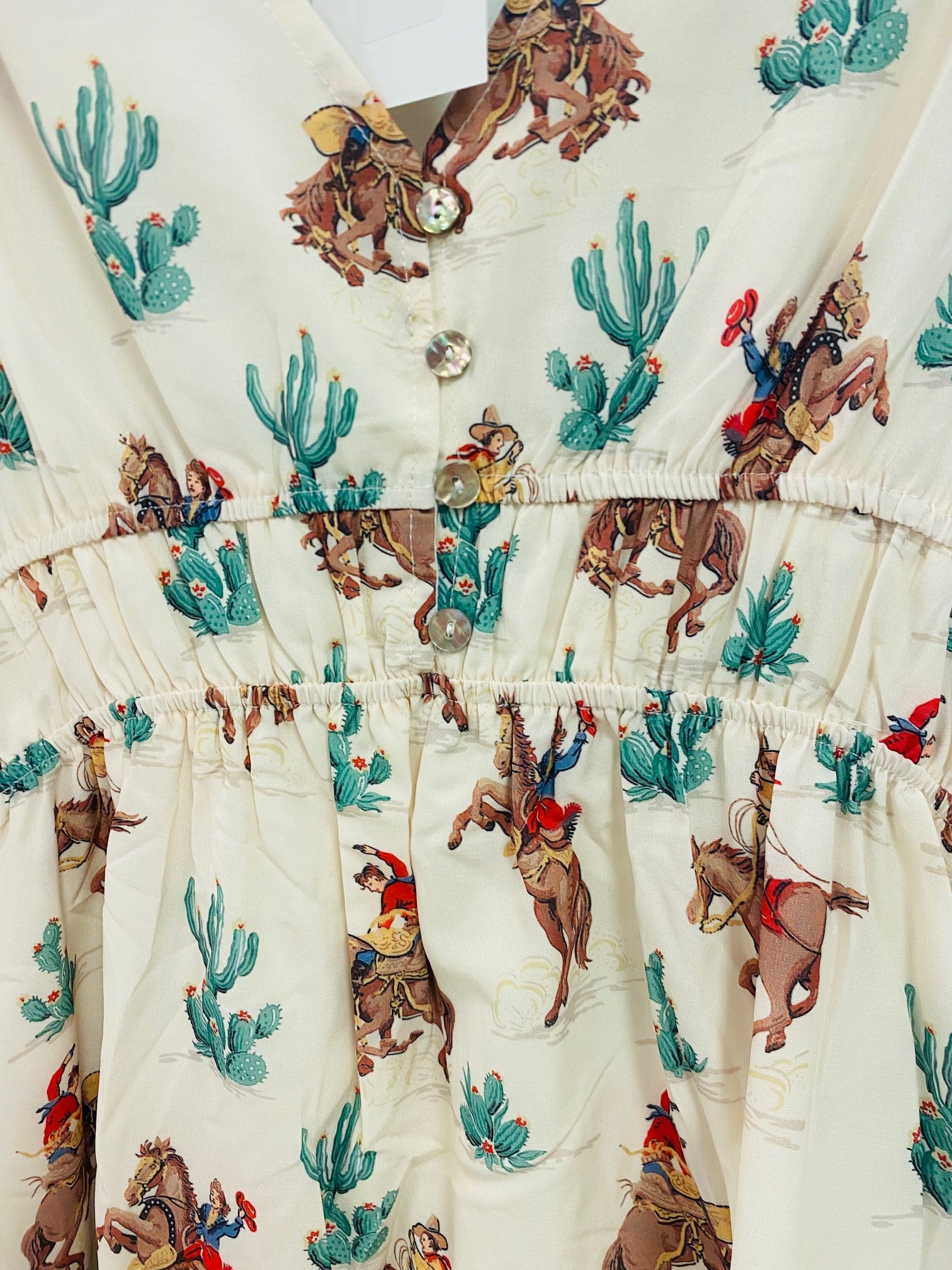 Beige Western Dress (Large)