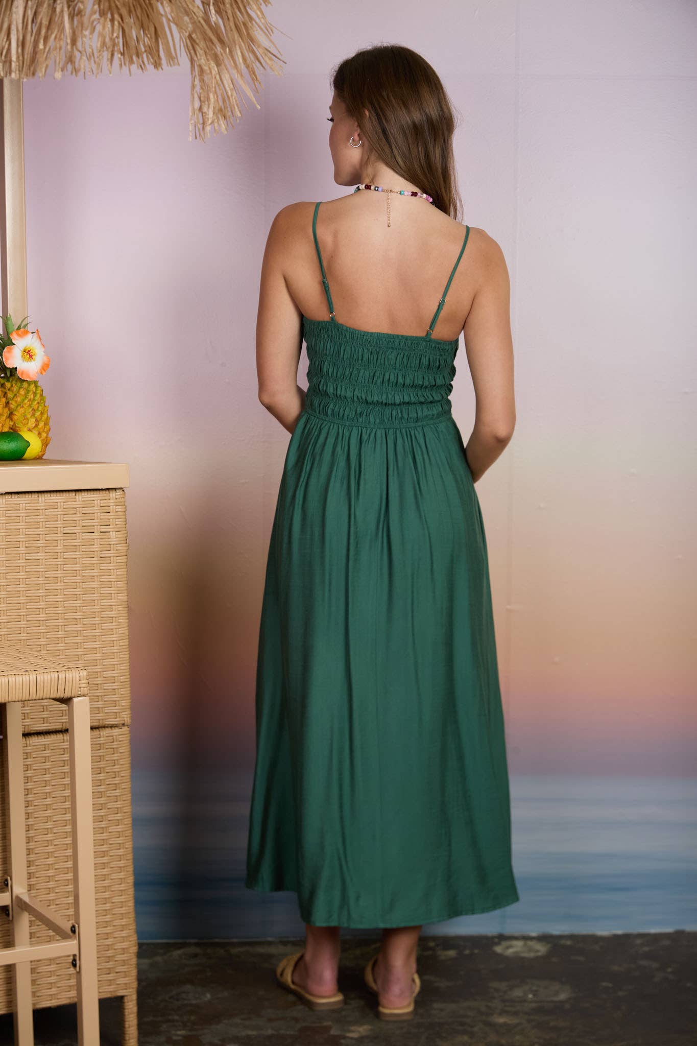 green mermaid bridesmaid dresses Gray Satin With Sweep Train BD089 US14 / Custom Color orange ethnic look main image 1